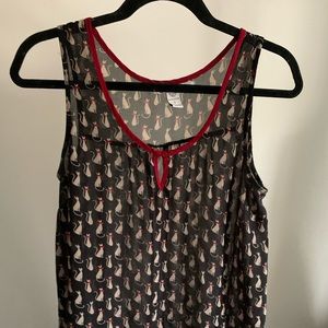 American rag bow tie cat sleeveless top